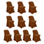 10 Pack Stretch Spandex Chair Covers Cinnamon Brown for Folding Chairs - Durable 160GSM Fitted Slipcovers