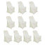 10 Pack Stretch Spandex Chair Covers Ivory for Folding Chairs - Durable 160GSM Fitted Slipcovers