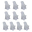 10 Pack Stretch Spandex Chair Covers Silver for Folding Chairs - Durable 160GSM Fitted Slipcovers