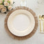10-Pack Cardstock Paper Charger Plates in White with Gold Basketweave Pattern Rim - 650GSM Cardboard Placemats for Weddings & Banquets 13"