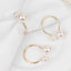 10 Pack White Pearl Gold Metal Napkin Holders Dining Table Decor, Elegant Round Wedding Napkin Rings - 2.5"