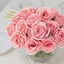 10 Pcs 12" Artificial Silk Roses - Pink, Single Stem Rose for Flower Bouquet Arrangements