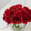 10 Pcs 12" Artificial Silk Roses - Red, Single Stem Rose for Flower Bouquet Arrangements