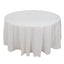 100% Cotton 120" Round Tablecloth White Linen - Seamless, Soft & Breathable Table Cover