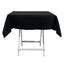 100% Cotton 54"x54" Square Tablecloth Black Linen - Soft & Breathable Fabric Table Cover
