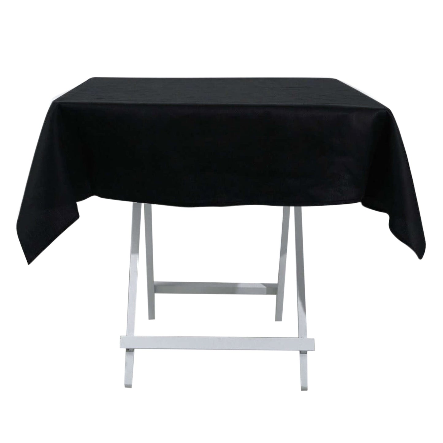 100% Cotton 54"x54" Square Tablecloth Black Linen - Soft & Breathable Fabric Table Cover