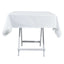 100% Cotton 54"x54" Square Tablecloth White Linen - Sophisticated, Soft & Breathable Fabric Table Cover