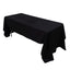100% Cotton 60"x126" Rectangle Tablecloth Black Linen - Sophisticated, Soft & Breathable Table Cover