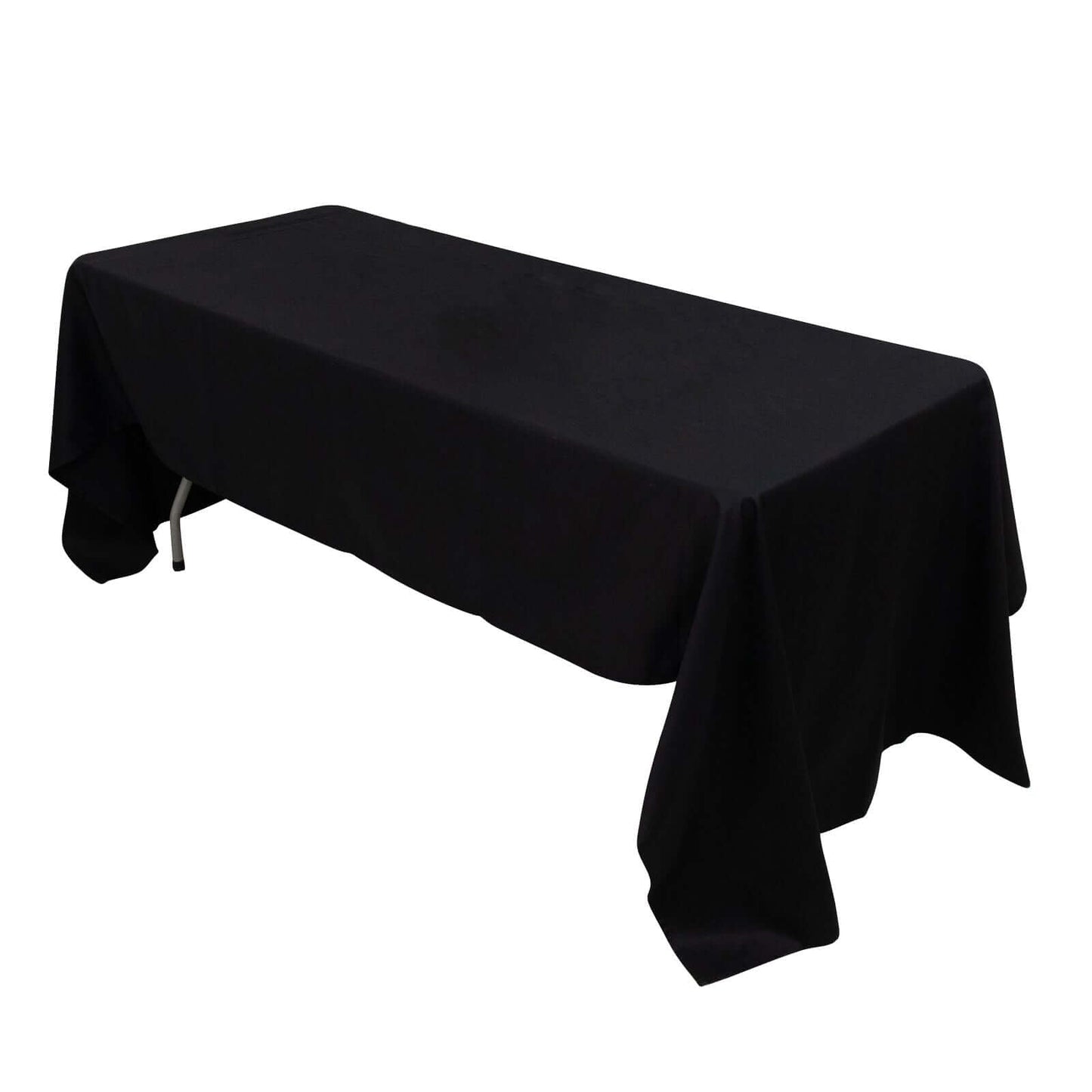 100% Cotton 60"x126" Rectangle Tablecloth Black Linen - Sophisticated, Soft & Breathable Table Cover