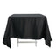 100% Cotton 70"x70" Square Tablecloth Black Linen - Soft & Breathable Fabric Table Cover