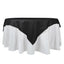 100% Cotton 70"x70" Table Overlay Square Tablecloth Black Linen - Soft & Breathable Fabric Table Topper