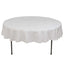 100% Cotton 90" Round Tablecloth White Linen - Sophisticated, Soft & Breathable Table Cover