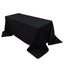 100% Cotton 90"x132" Rectangle Tablecloth Black Linen - Seamless, Soft & Breathable Table Cover