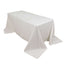 100% Cotton 90"x132" Rectangle Tablecloth White Linen - Seamless, Soft & Breathable Table Cover