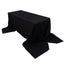 100% Cotton 90"x156" Rectangle Tablecloth Black Linen - Seamless, Soft & Breathable Table Cover