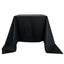 100% Cotton 90"x90" Square Tablecloth Black Linen - Soft & Breathable Fabric Table Cover