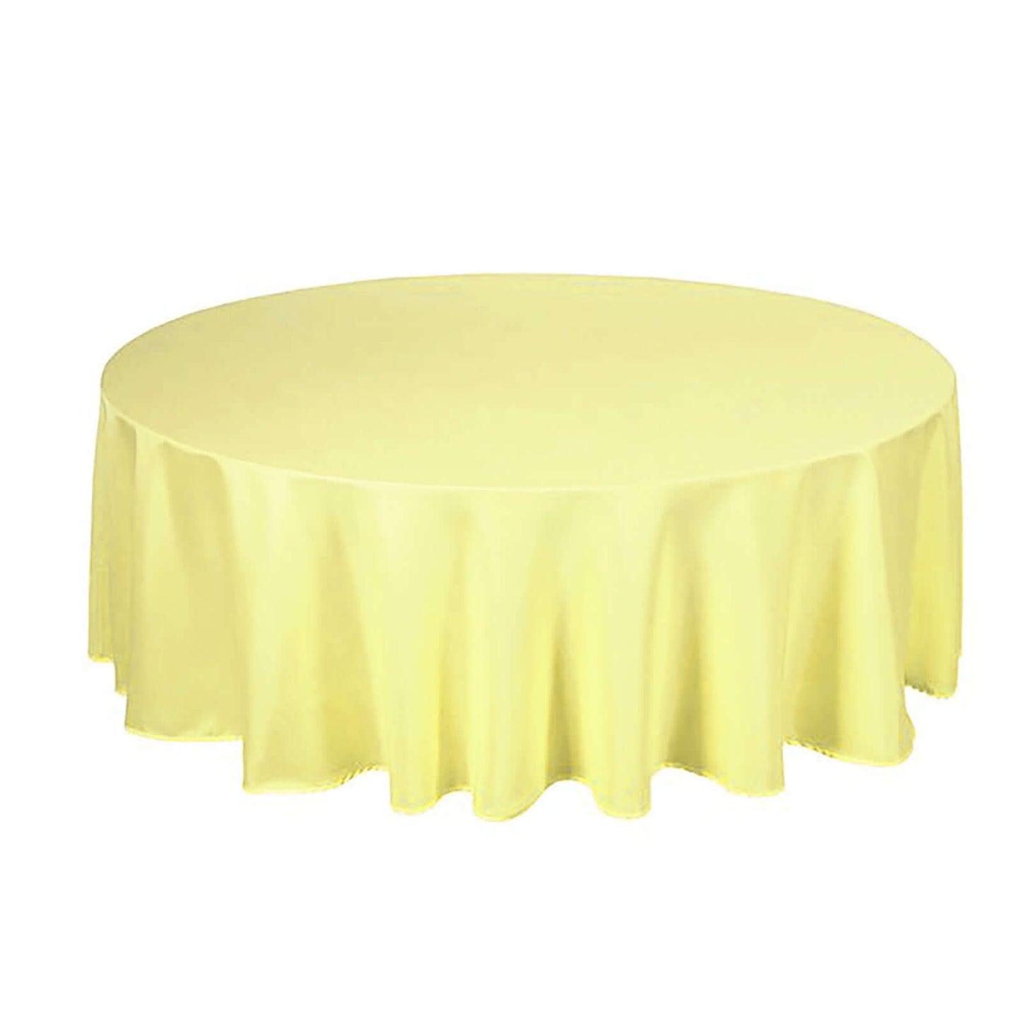 Polyester 108" Round Tablecloth Yellow - Wrinkle-Resistant Table Cover