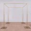 10ft 4-Post Gold Metal DIY Photography Backdrop Stand, Wedding Arch Canopy Tent