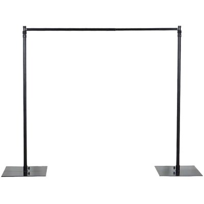 10ft Metal DIY Adjustable Heavy Duty Backdrop Stand Kit, Steel Base