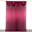 10ftx10ft Burgundy Double Drape Pleated Satin Event Curtain Drapes, Glossy Photo Backdrop Event Panel