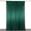 10ftx10ft Hunter Emerald Green Double Drape Pleated Satin Event Curtain Drapes, Glossy Photo Backdrop Event Panel