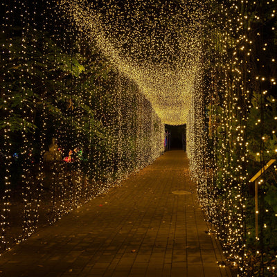 10ftx30ft LED Curtain String Lights 8 Modes Warm White 900 LED Plug-in Waterproof Fairy Lights for Indoor Outdoor