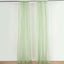 2 Pack Sage Green Sheer Chiffon Event Curtain Drapes, Durable Flame Resistant Organza Backdrop Event Panels With Rod Pockets - 10ftx10ft