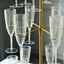 3-Tier Champagne Glass Holder Tower Gold - Modern Metal Flute Display Rack Cocktail Tree Stand for Professional & Home Use 33"