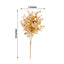 4-Pack Artificial Eucalyptus Leaves Decor Metallic Gold - Vibrant Faux Plant Spray Bush for Bridal Bouquets Floral Arrangements & Event Styling 12"