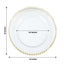 8-Pack Glass Round Charger Plates 12" Clear with Gold Beaded Rim, Event Tabletop Decorative Dinner Charger Tableware