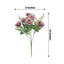 4 Bushes 12" Dusty Rose Real Touch Artificial Silk Rose Flower Bouquet, Faux Bridal Flowers