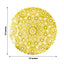 50-Pack Paper 12" Round Placemats in Metallic Gold - Disposable 50GSM Lace Doilies with Medallion Style for Dessert Display & Table Decor
