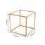 2-Pack Metal Flower Stands Gold Geometric Wedding Centerpieces Square Frame - Durable Display 12"