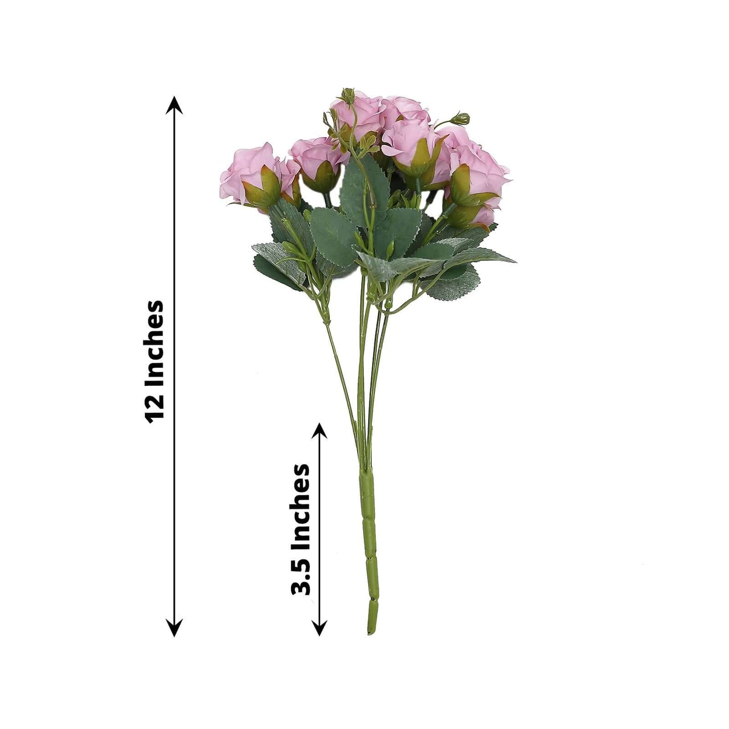 2 Pack 12" Lavender Lilac Artificial Open Rose Flower Arrangements, Small Faux Floral Bouquets