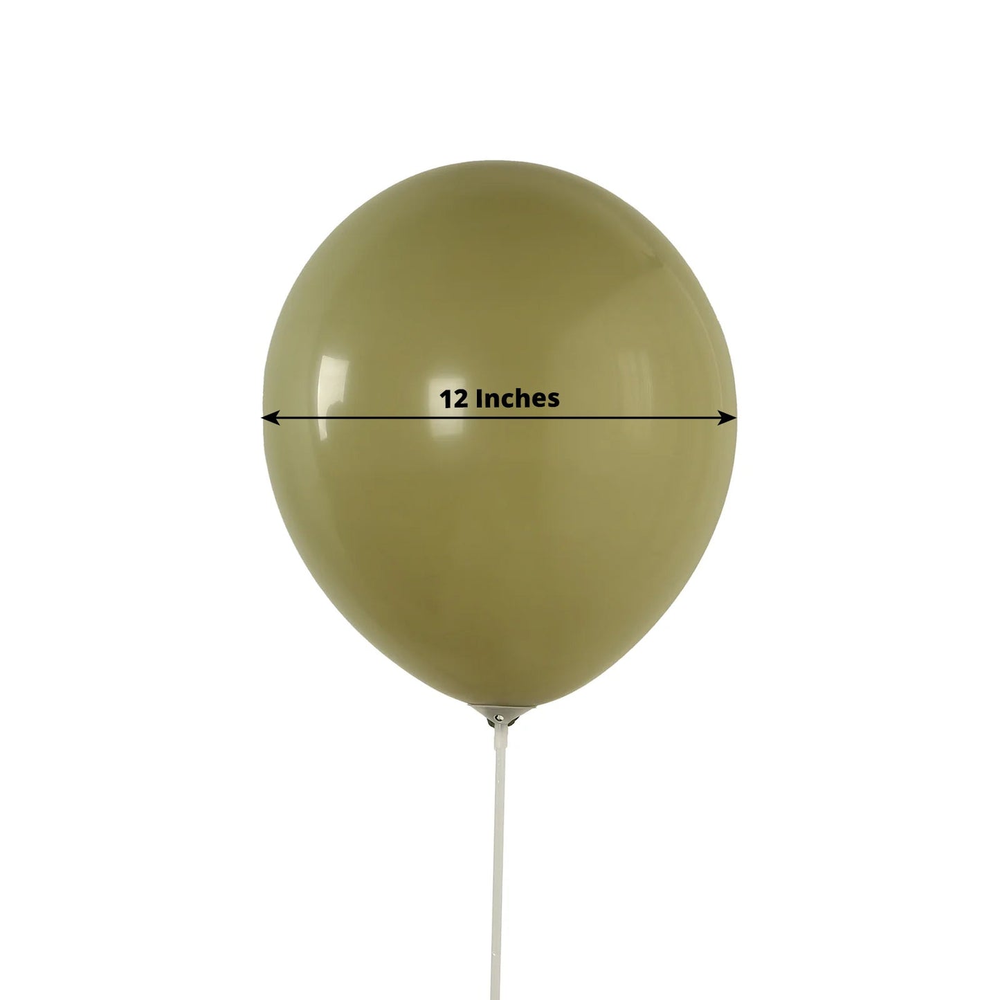 50 Pack Matte Pastel Olive Green Biodegradable Balloons 12", Round Eco-friendly Thick Latex Party Balloons