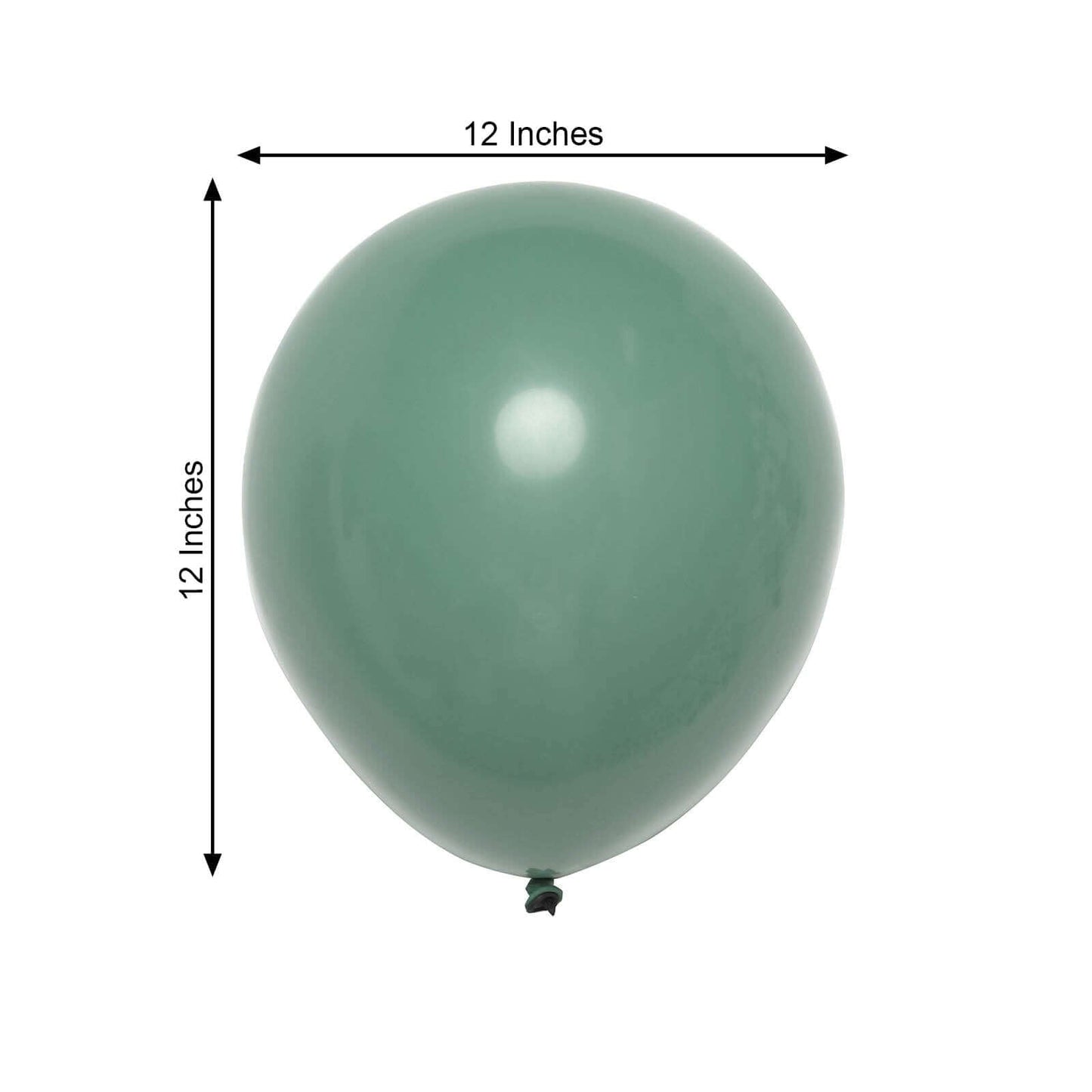 25 Pack 12" Olive Green Double Stuffed Prepacked Latex Balloons
