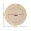 10 Pack Taupe Economy Plastic Charger Plates With Gold Rim, 12" Round Dinner Chargers Event Tabletop Decor