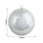 2 Pack 12" Large Silver Foam Disco Mirror Ball With Hanging Swivel Ring, Holiday Party Decor