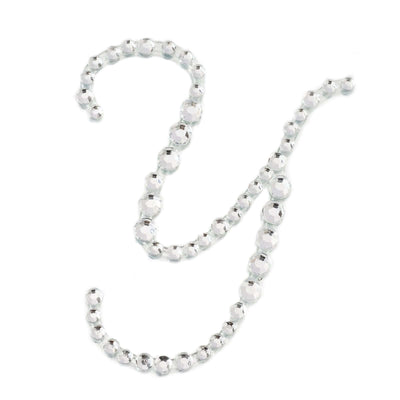 12 Pack 1.5" Clear Rhinestone Monogram Letter Jewel Sticker Self Adhesive DIY Diamond Decor - Y