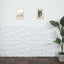 12 Pack 20"x20" Matte White 3D Texture PVC Diamond Design Wall Tiles, Stick On Waterproof Wall Panels