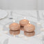12 Pack 3" Beige Floating Candles, Unscented Dripless Wax Discs for Centerpieces
