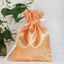 12 Pack 3"x4" Peach Satin Drawstring Pouch Wedding Party Favor Gift Bag