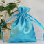 12 Pack 3"x4" Turquoise Satin Drawstring Wedding Party Favor Gift Bags