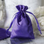 12 Pack 4"x6" Purple Satin Drawstring Wedding Party Favor Gift Bags