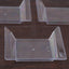 12-Pack Appetizer Plates Mini Square Design Clear - Plastic Disposable Plates for Desserts 4"
