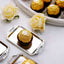 12-Pack Display Trays Party Favor Rectangular Design Silver - Mini Serving Platters for Candy and Desserts 4"