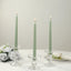 10-Pack Taper Candles Premium Wax Design Sage Green - Unscented Candles for Upscale Settings 10"