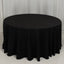 Cotton Blend 120" Round Tablecloth Black - Seamless Wrinkle-Resistant Table Cover