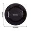 6-Pack Acrylic Round Charger Plates 13" in Black with Beaded Rim, Dinner Charger Event Tabletop Decor