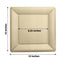 10-Pack Disposable Square Charger Plates in Champagne with Leather Like Texture - 1100GSM Durable Paper Chargers 13"